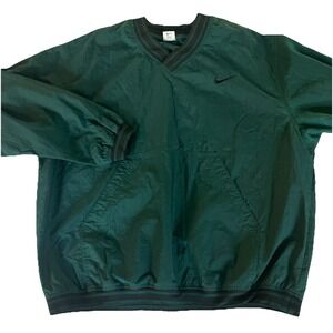 Vtg 90s Nike Pullover Windbreaker Jacket Running Jogging XL Green